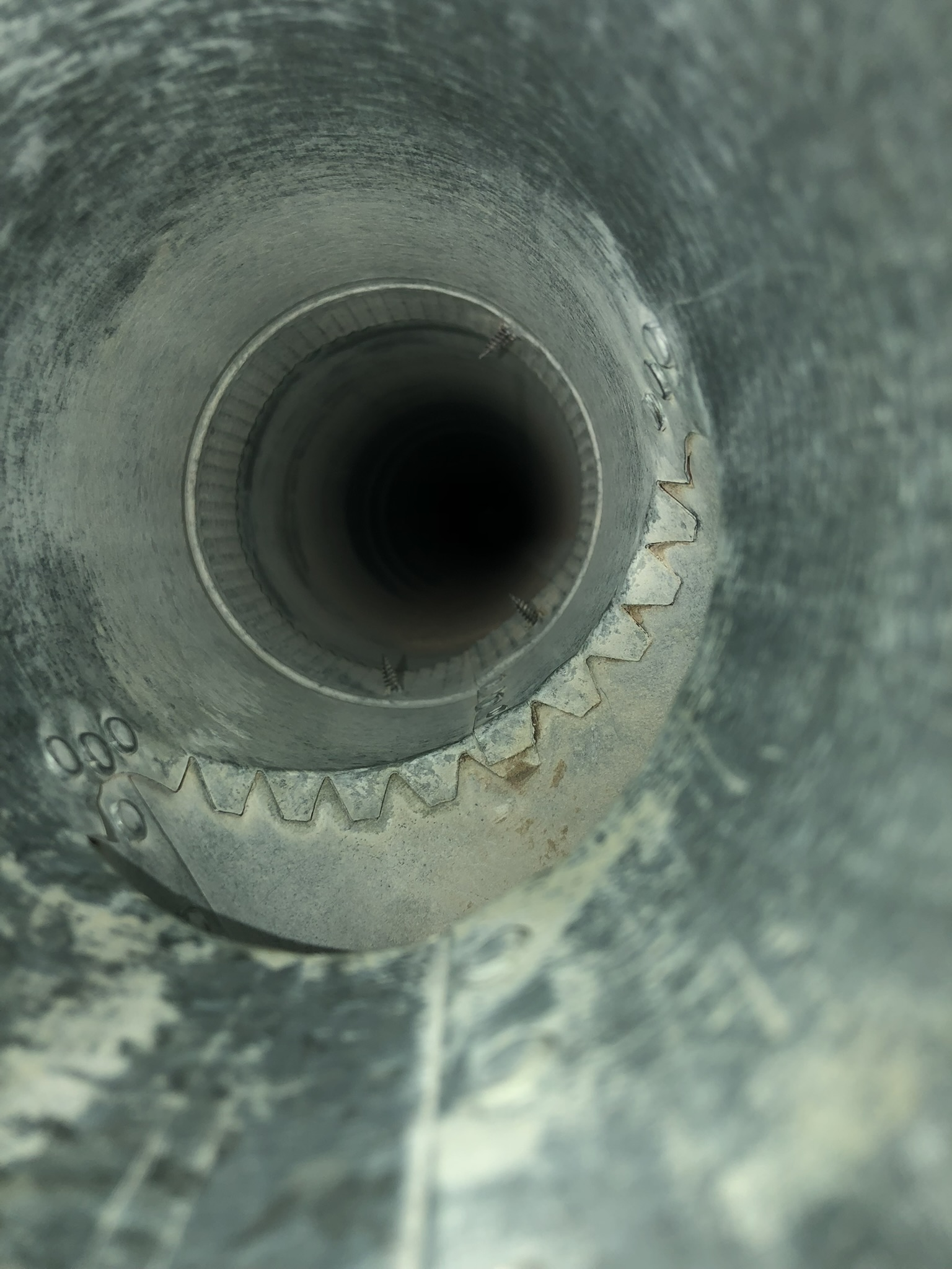 Duct after cleaning